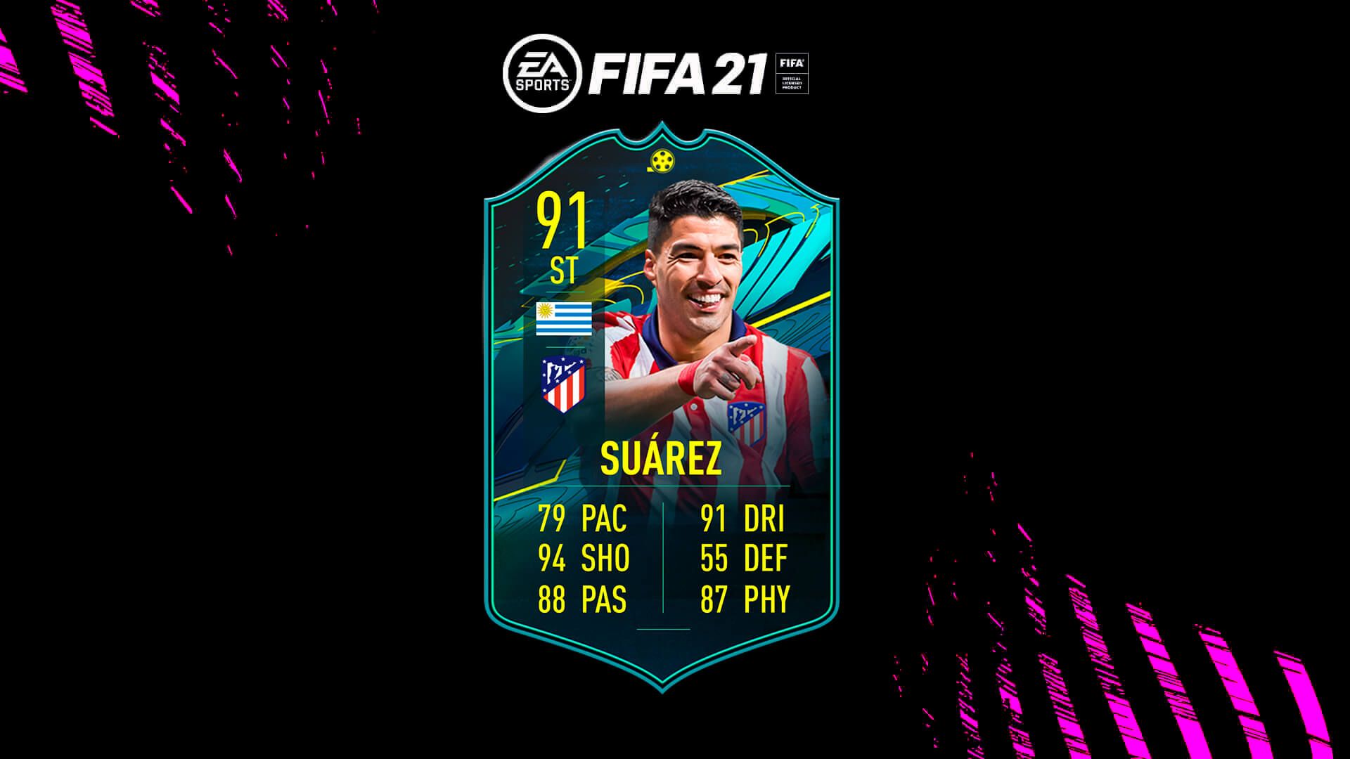 Equipo para conseguir a Luis Suárez Moments en FIFA 21 Ultimate Team