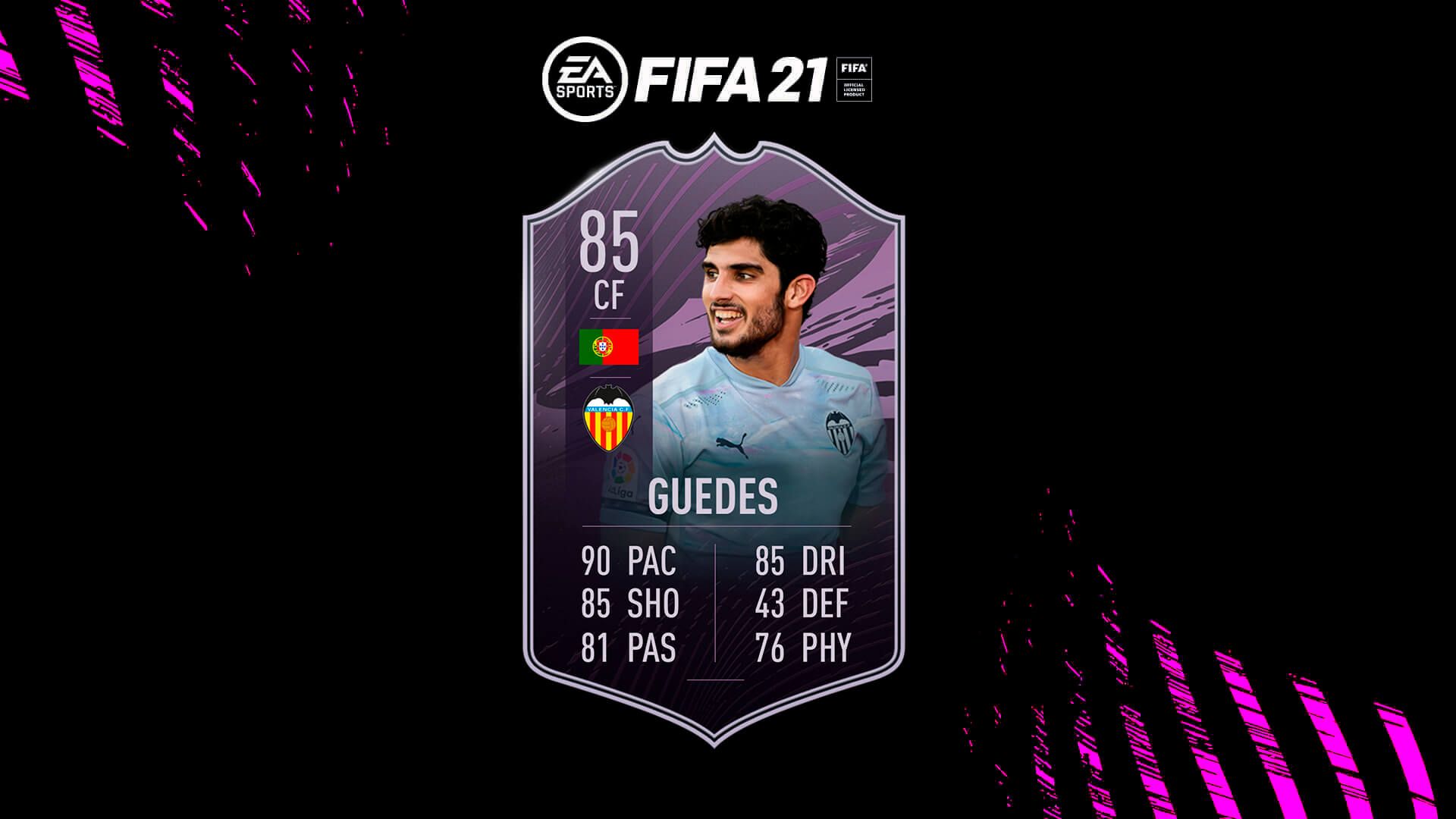Equipo para conseguir a Guedes Objetivos en FIFA 21 Ultimate Team