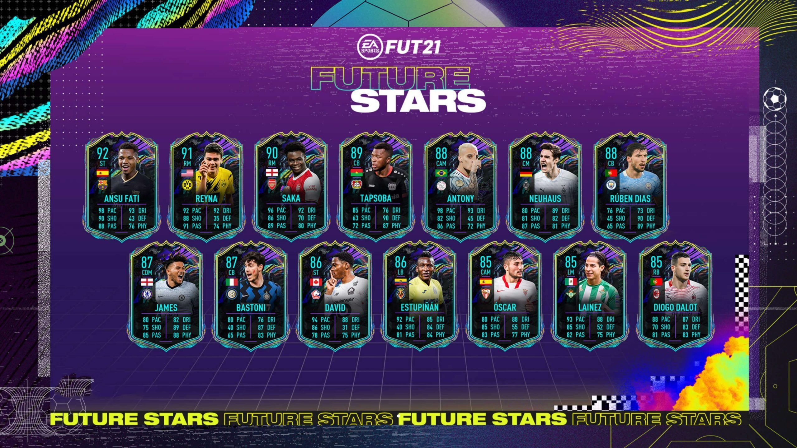 Segundo equipo de los Future Stars de FIFA 21 Ultimate Team