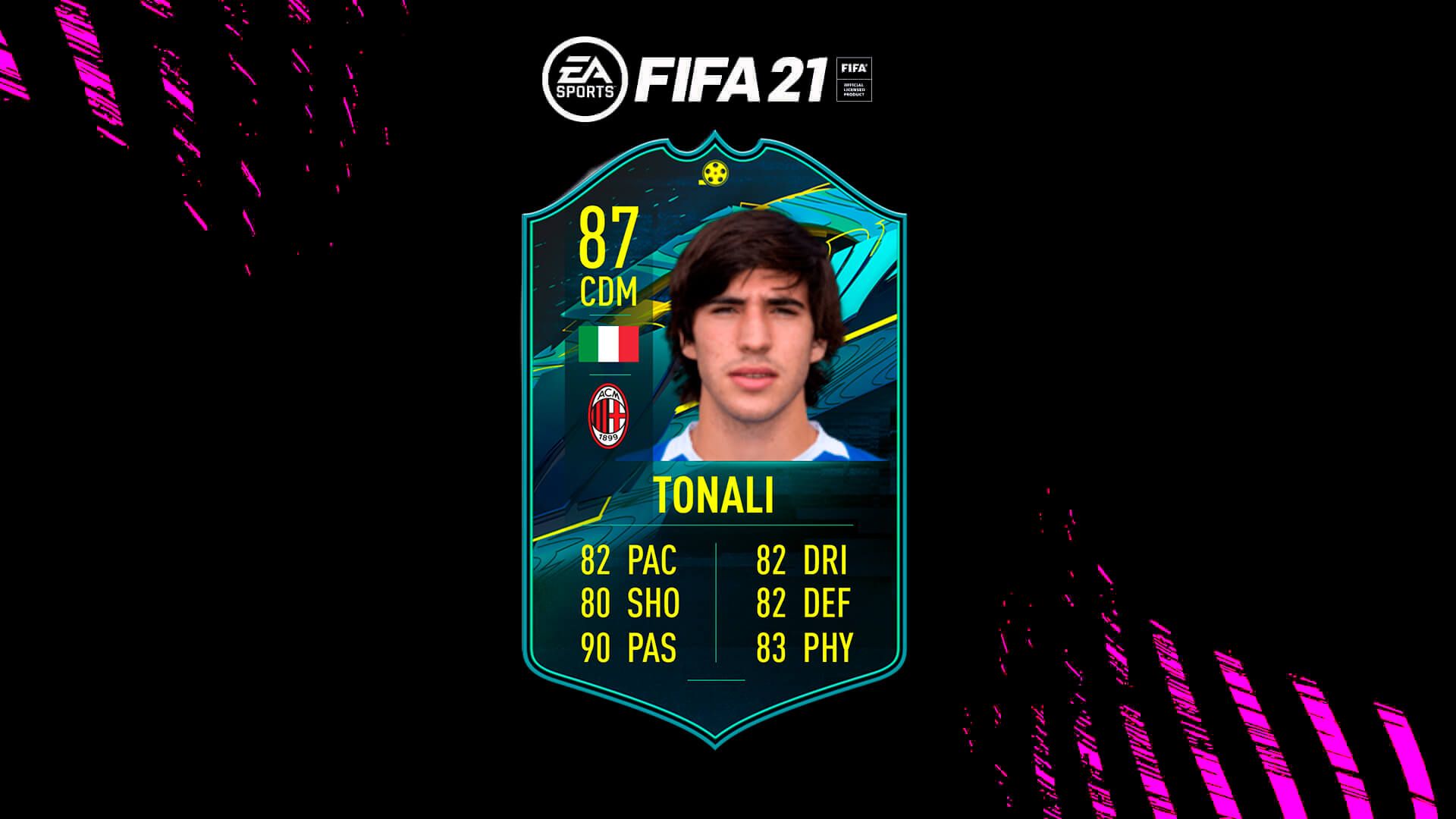 Equipo para conseguir a Tonali Moments en FIFA 21 Ultimate Team