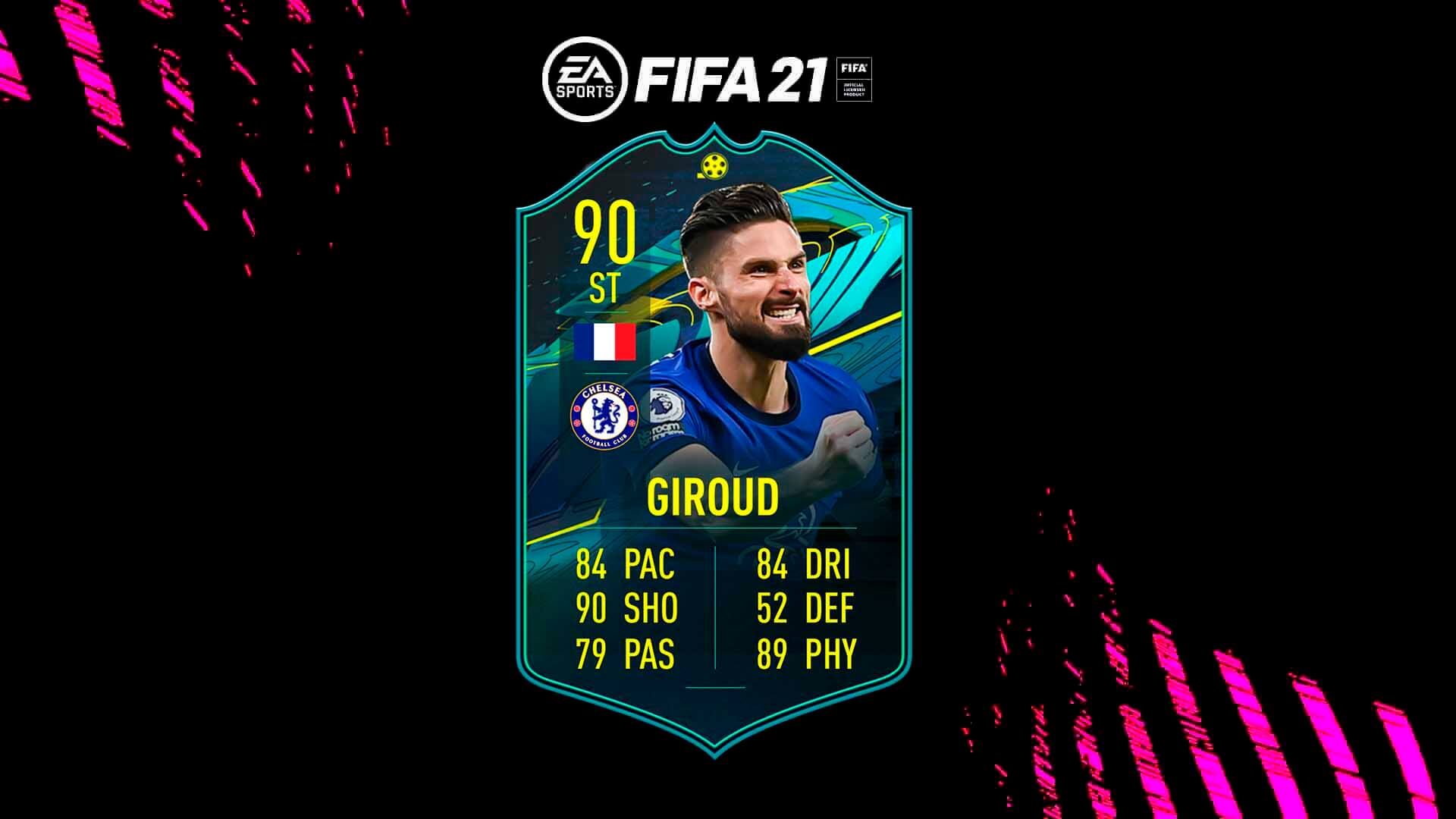 Equipo para conseguir a Giroud Moments en FIFA 21 Ultimate Team