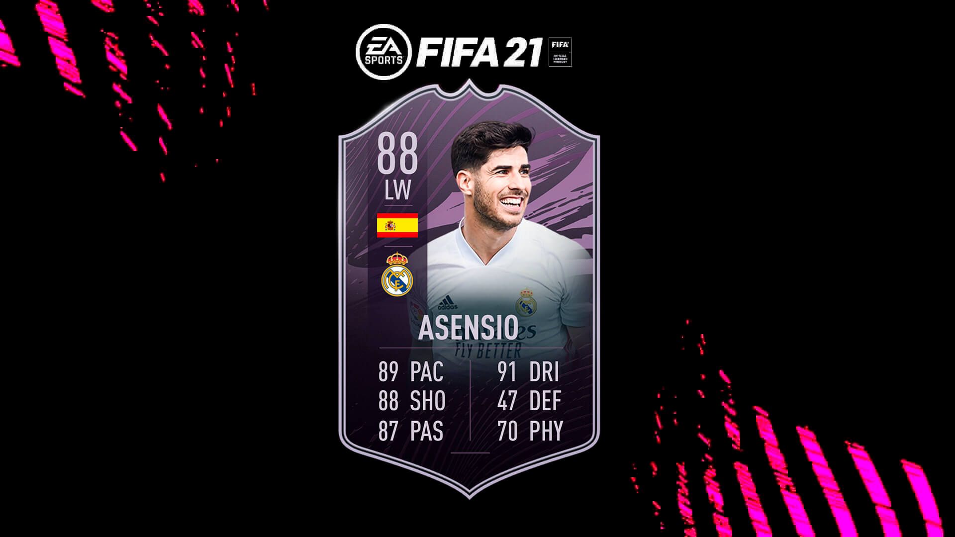 Equipo para conseguir a Marco Asensio Objetivos en FIFA 21 Ultimate Team