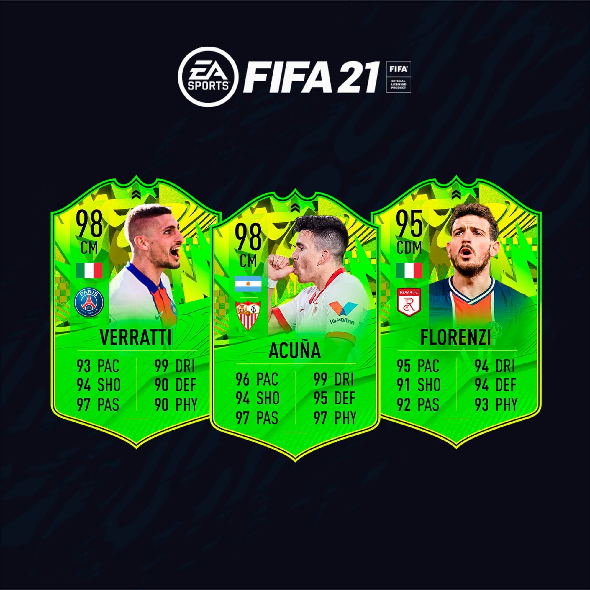 Los futbolistas con más Stats in Game de FIFA 21