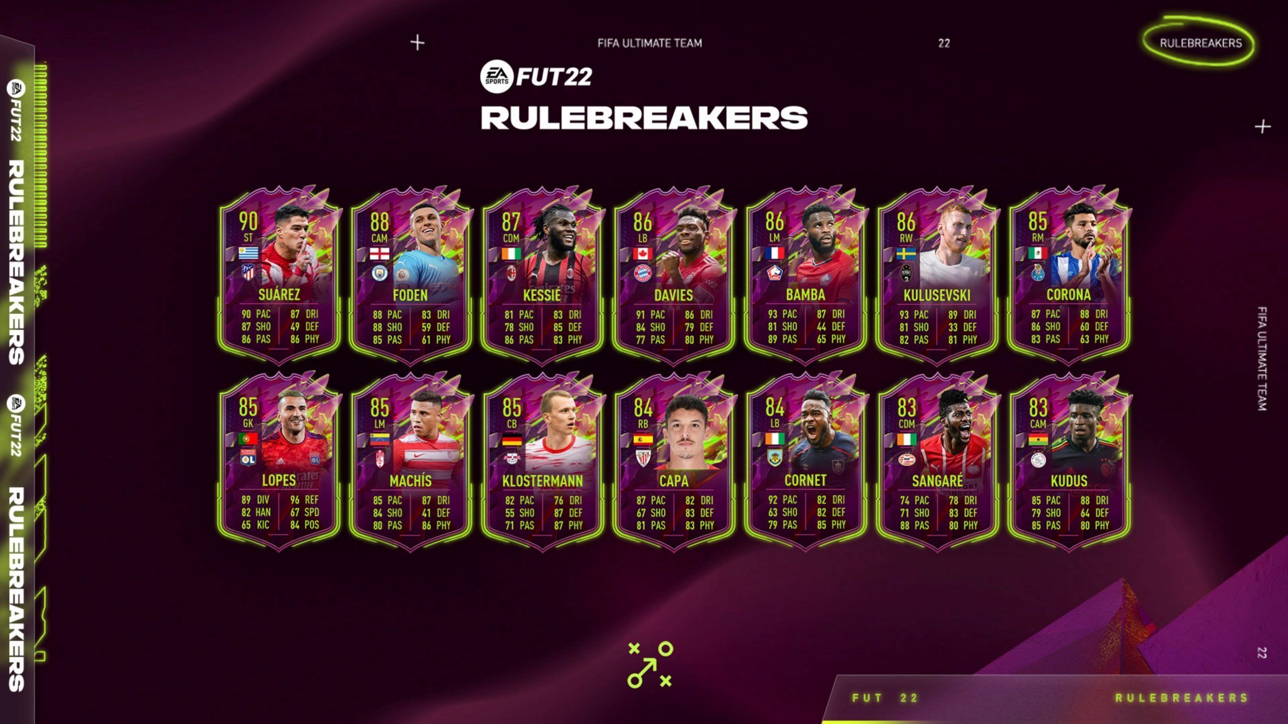 Equipo 2 de los Rulebreakers de FIFA 22 Ultimate Team