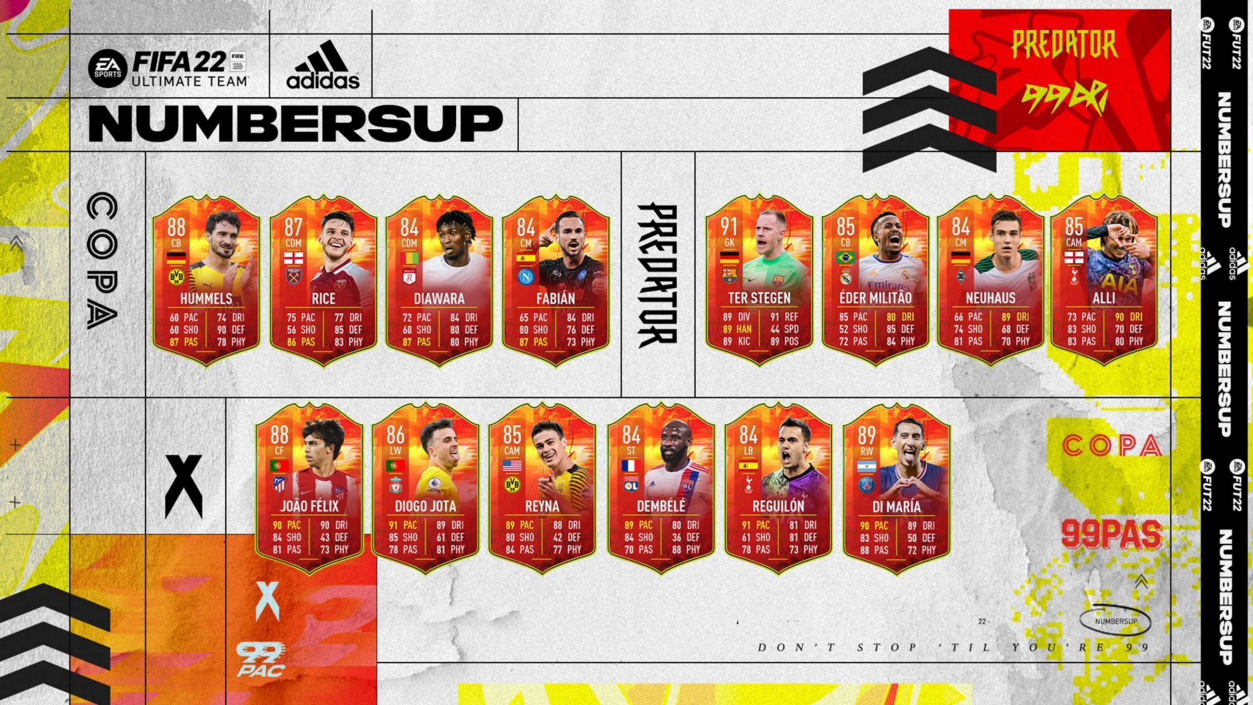 Numbers Up de FIFA 22 Ultimate Team
