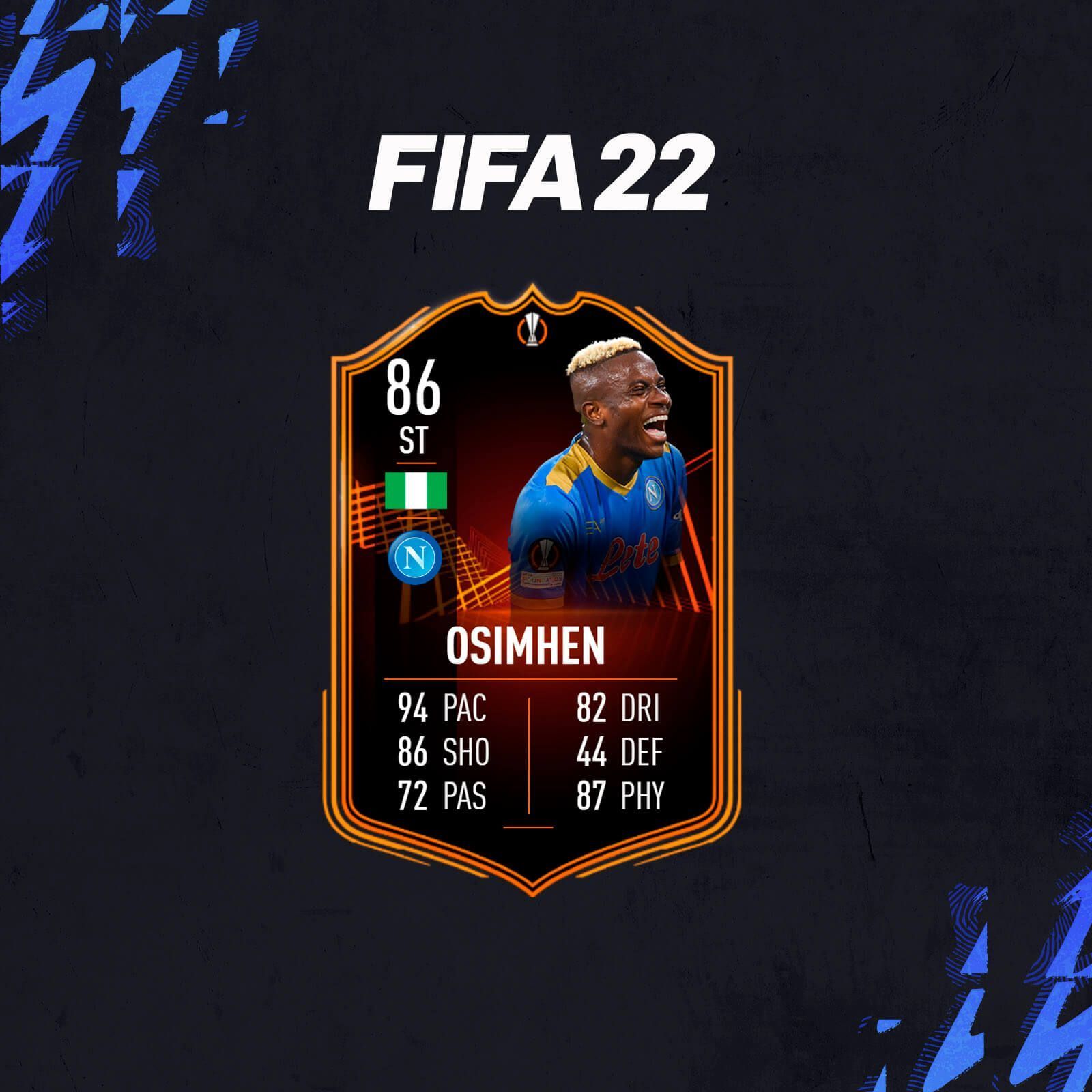 Equipo para conseguir a Osimhen TOTGS en FIFA 22 Ultimate Team