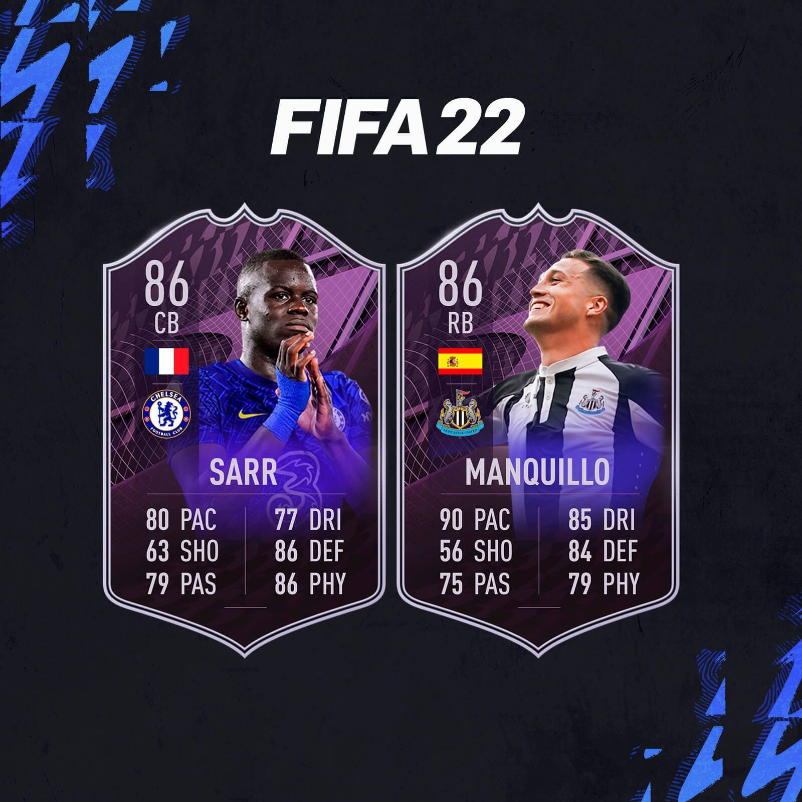 Equipo para conseguir a Manquillo y Sarr en FIFA 22 Ultimate Team