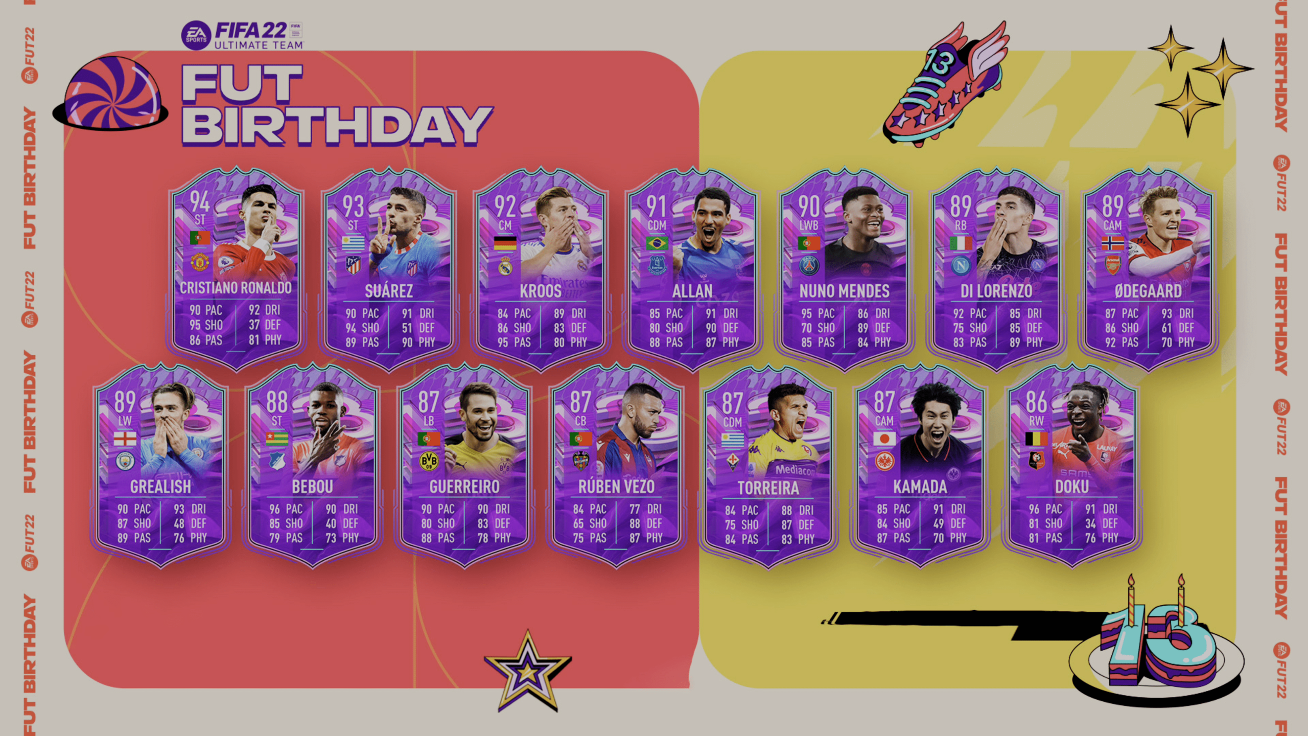 Equipo 1 de FUT Birthday de FIFA 22 Ultimate Team