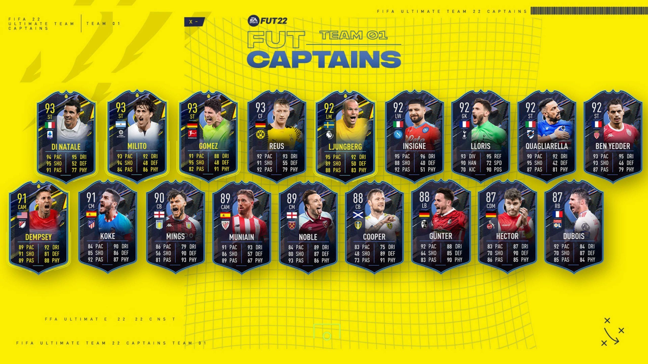 Equipo 1 de FUT Captains de FIFA 22 Ultimate Team