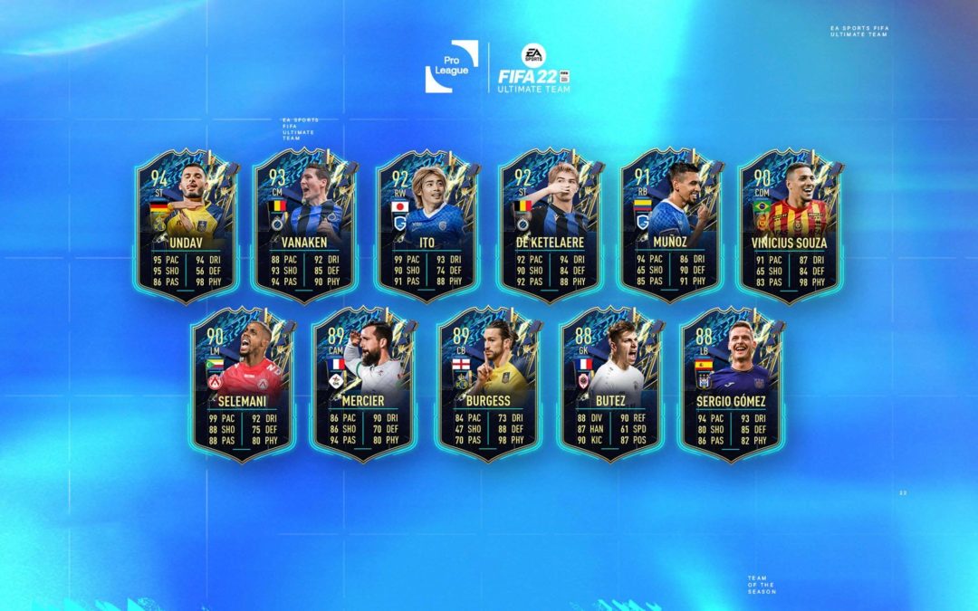 FIFA 22. Team of the Season de la Jupiler Pro League
