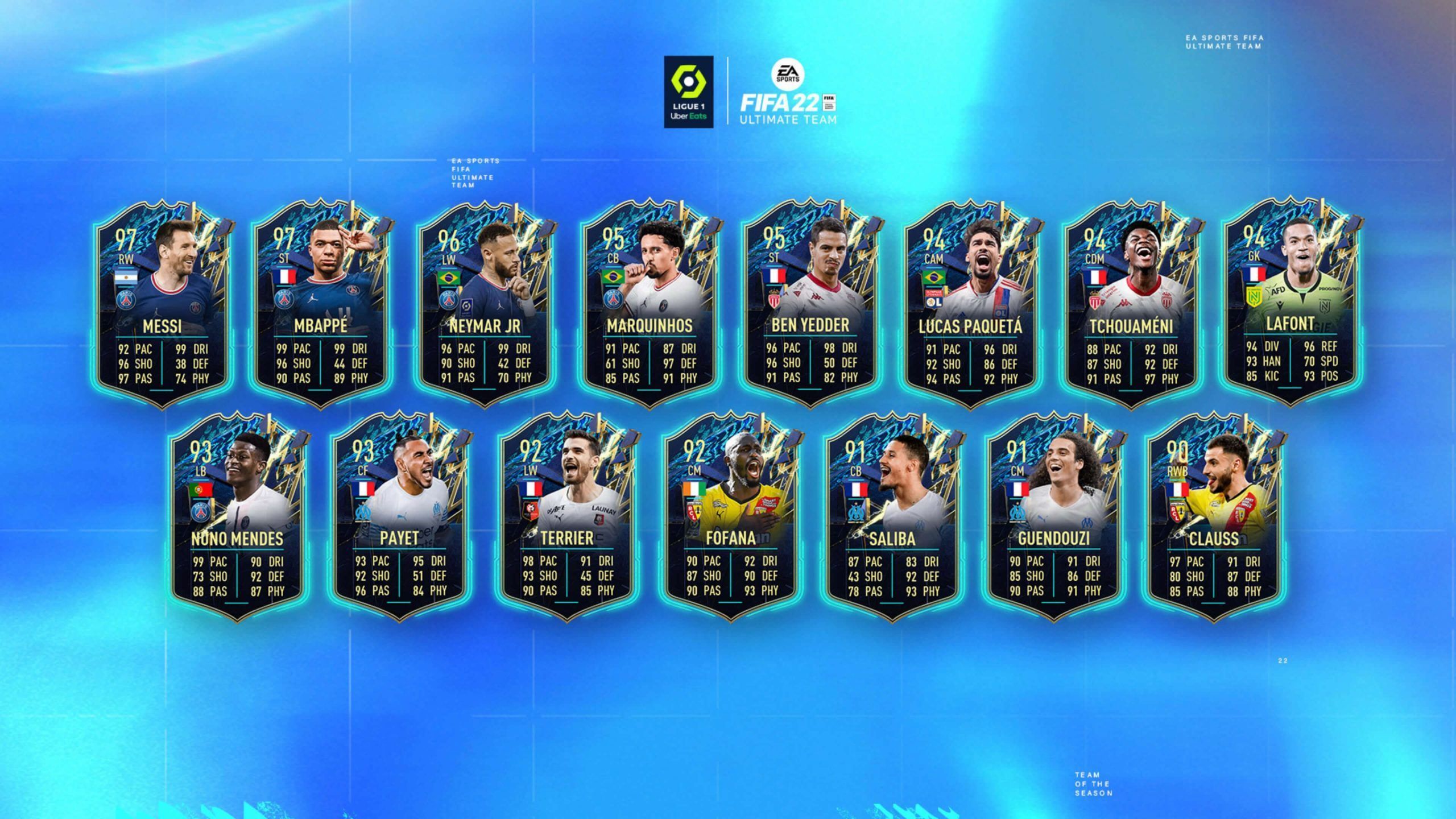 Team of the Season de la Ligue 1 de FIFA 22 Ultimate Team Team of the Season de la Ligue 1 de FIFA 22 Ultimate Team