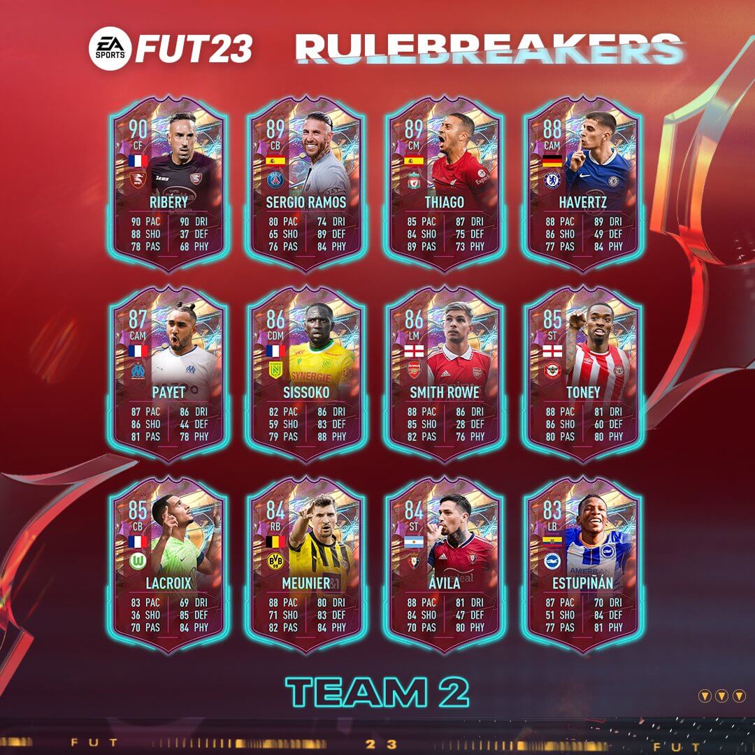 Equipo 2 de los Rulebreakers de FIFA 23 Ultimate Team