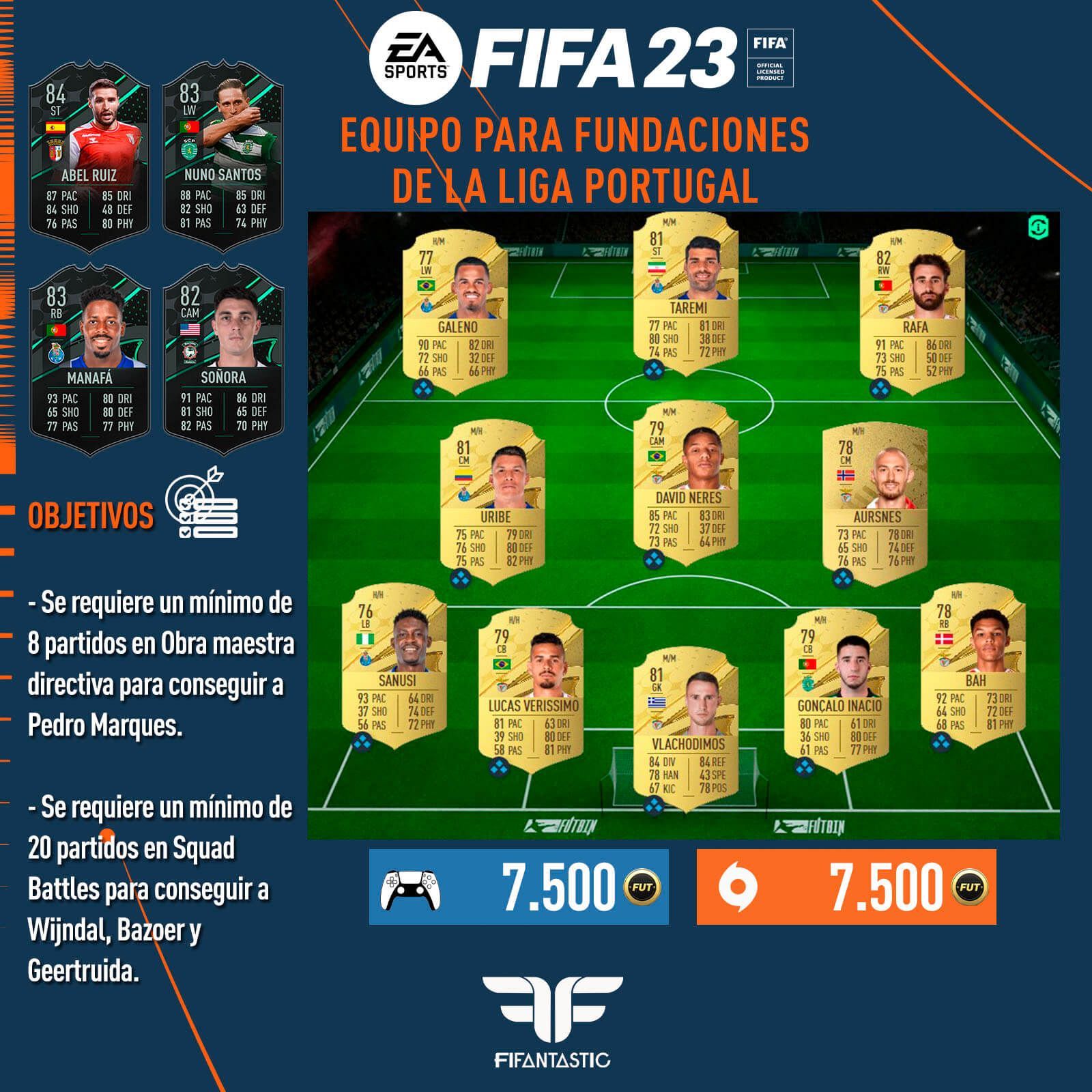 Equipo para las Fundaciones de la Liga de Portugal de FIFA 23 Ultimate Team