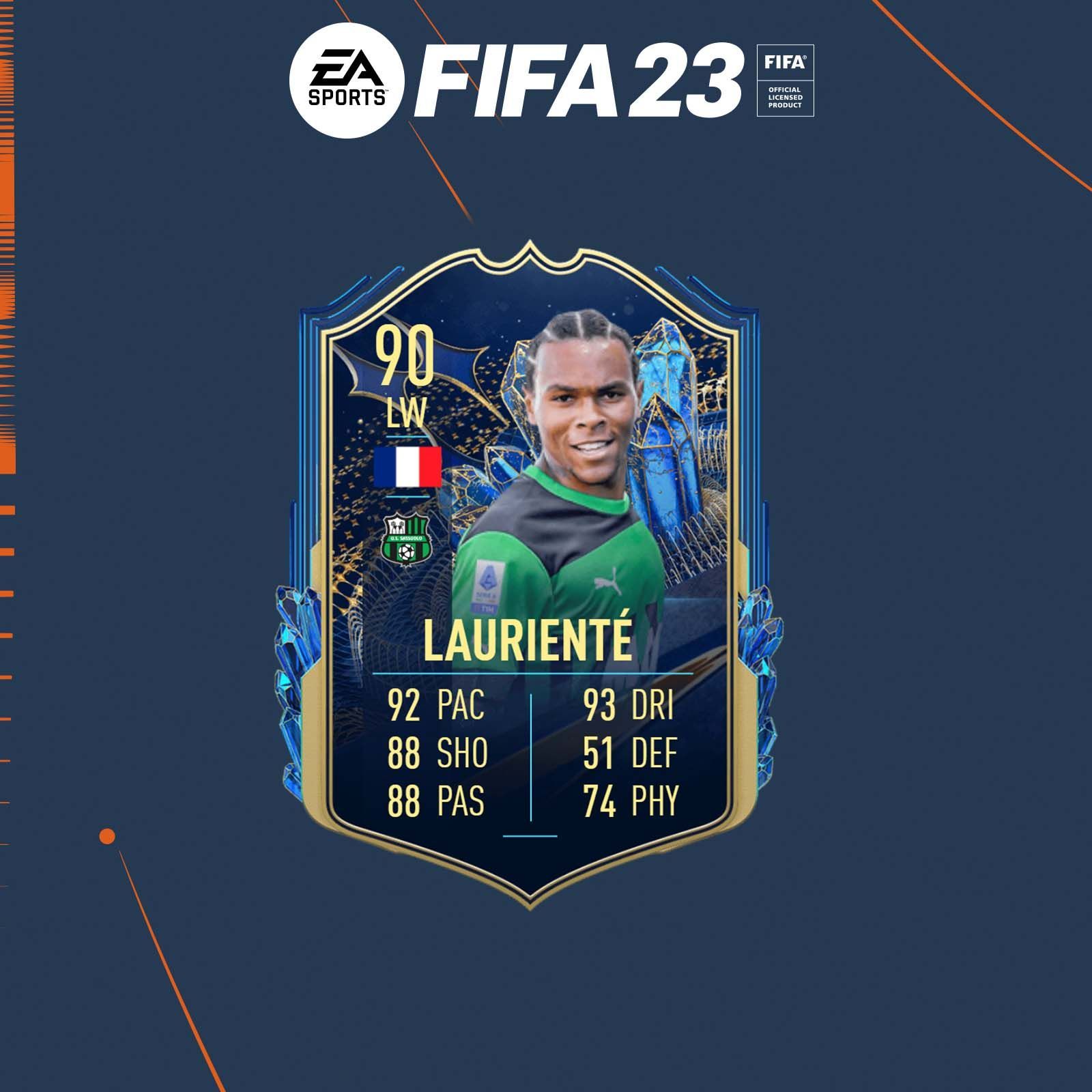 Equipo para conseguir a Lauriente TOTS en FIFA 23 Ultimate Team