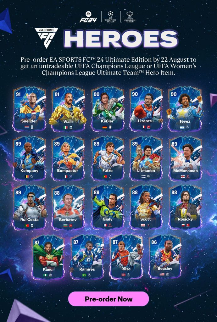 Nuevos Héroes de EA SPORTS FC 24