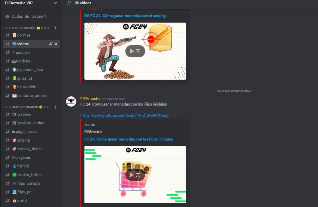 Canal de Discord de FIFAntastic