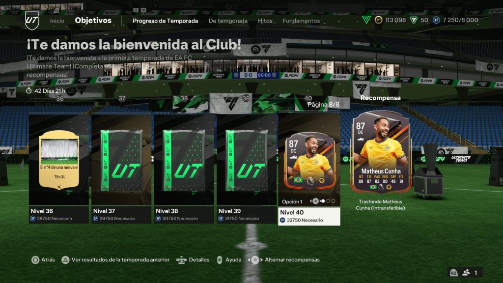 Temporada de FC 24 Ultimate Team, recompensas de la Temporada de FC 24 Ultimate Team