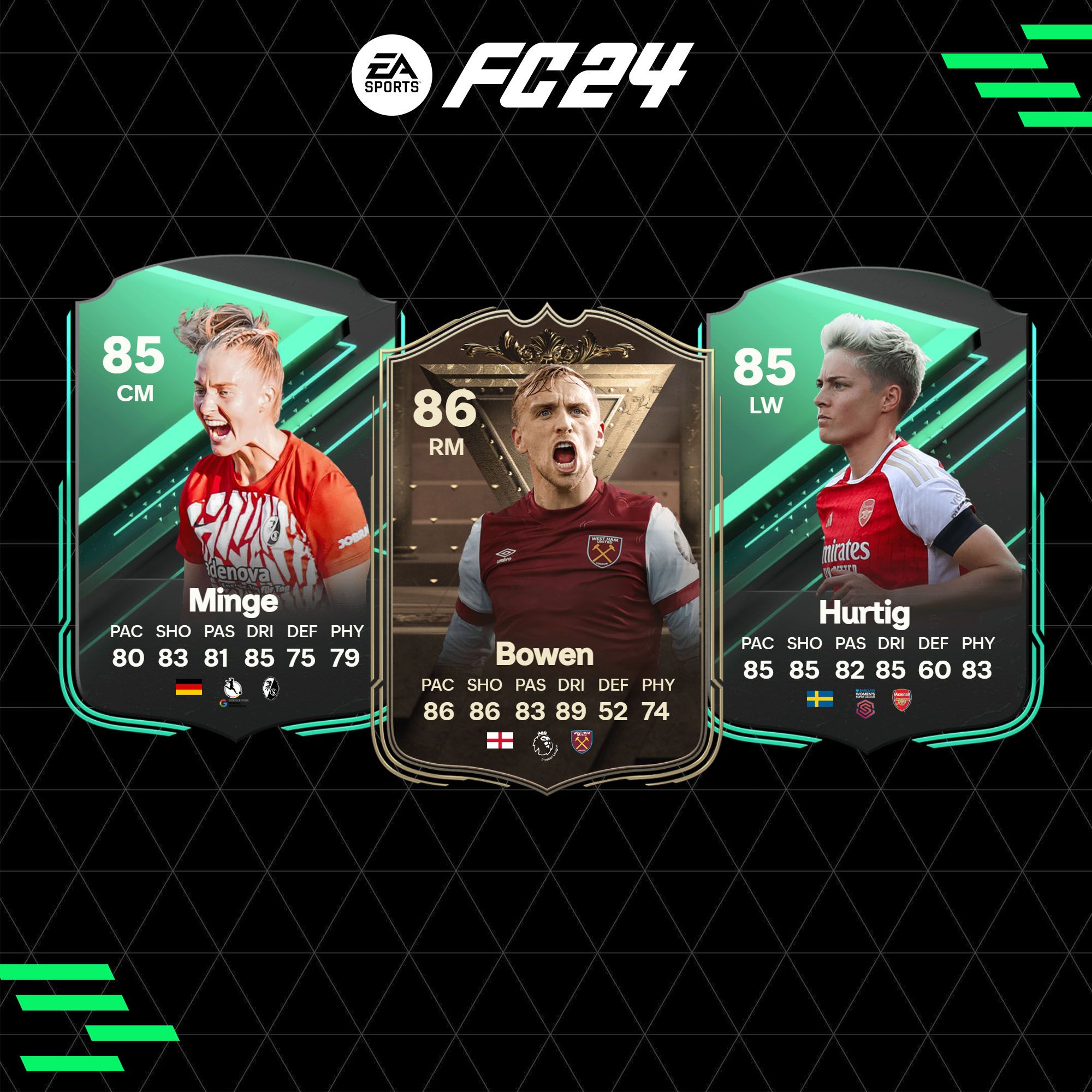 Equipo para conseguir trece cartas gratis en FC 24 Ultimate Team