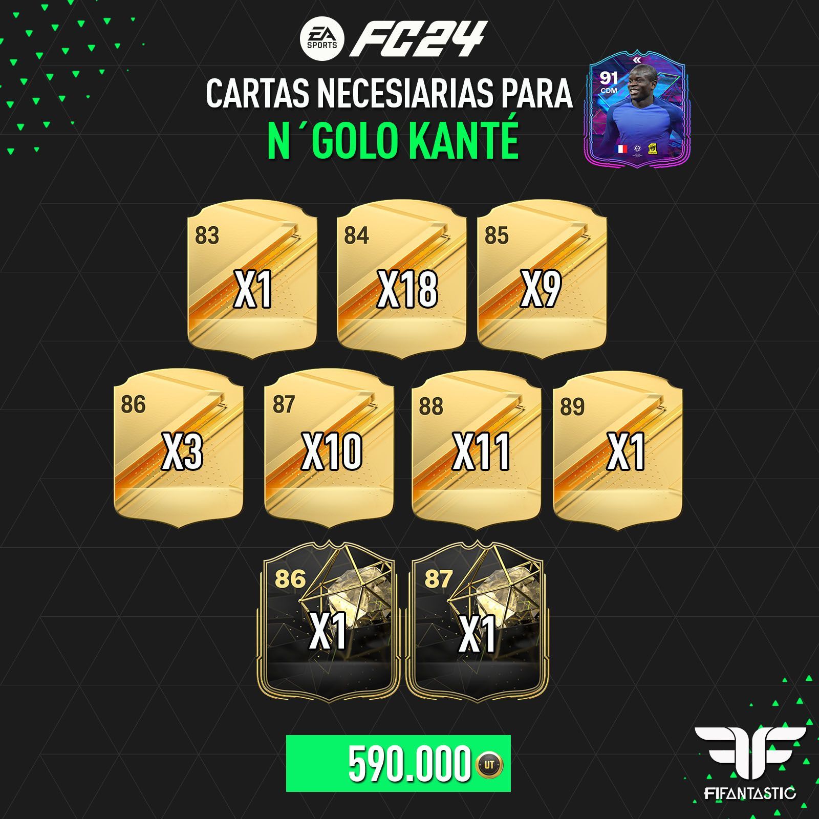 Medias para el DCP de Kanté Flashback en FC 24 Ultimate Team, Soluciones para el DCP de Kanté Flashback en FC 24 Ultimate Team