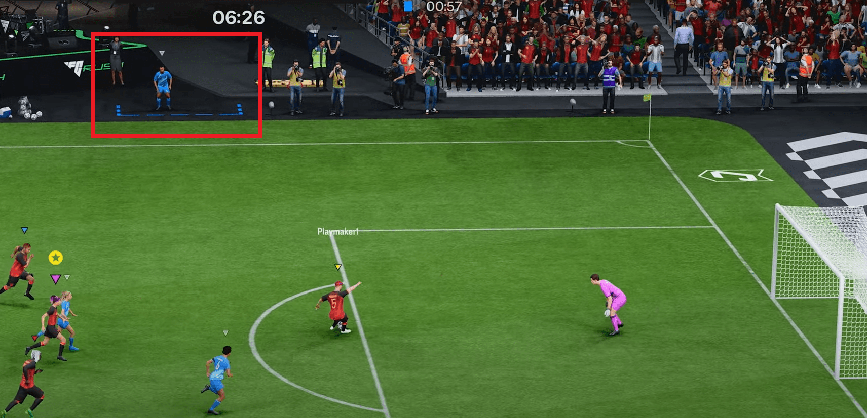 Tarjeta azul en Rush de FC 25