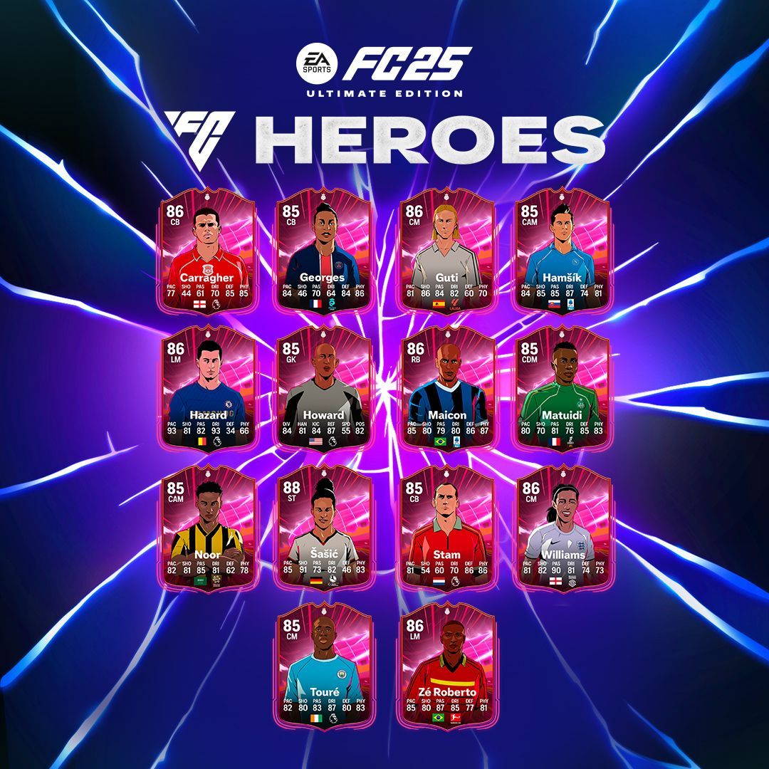 Los nuevos Héroes de FC 25 Ultimate Team, Stats Héroes de FC 25 Ultimate Team