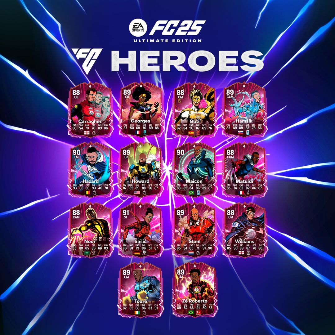 Los nuevos Héroes de FC 25 Ultimate Team, Stats Héroes de FC 25 Ultimate Team