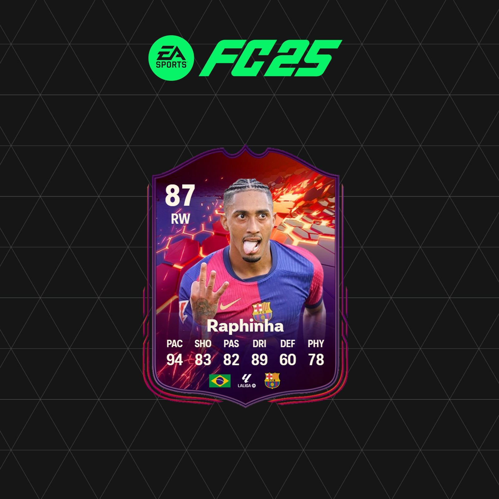 Medias para Raphinha Vanguardista en FC 25 Ultimate Team