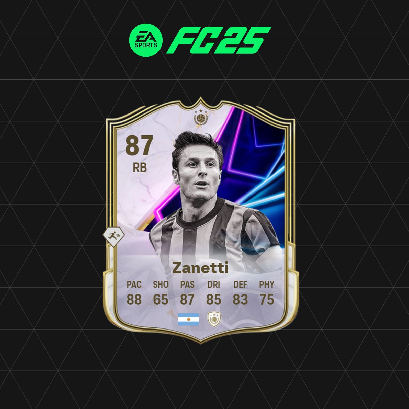 Medias para el DCP de DCP de Zanetti en FC 25 Ultimate Team
