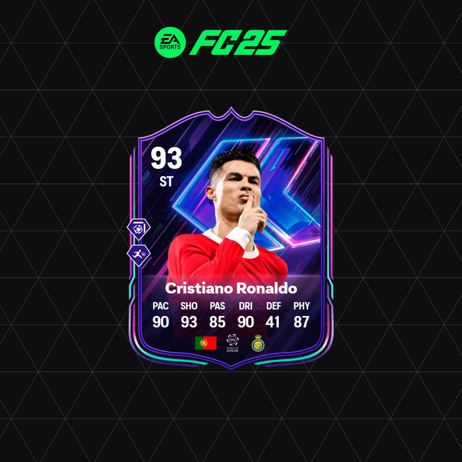 Medias necesarias para el DCP de Cristiano Ronaldo Flashback en FC 25 Ultimate Team