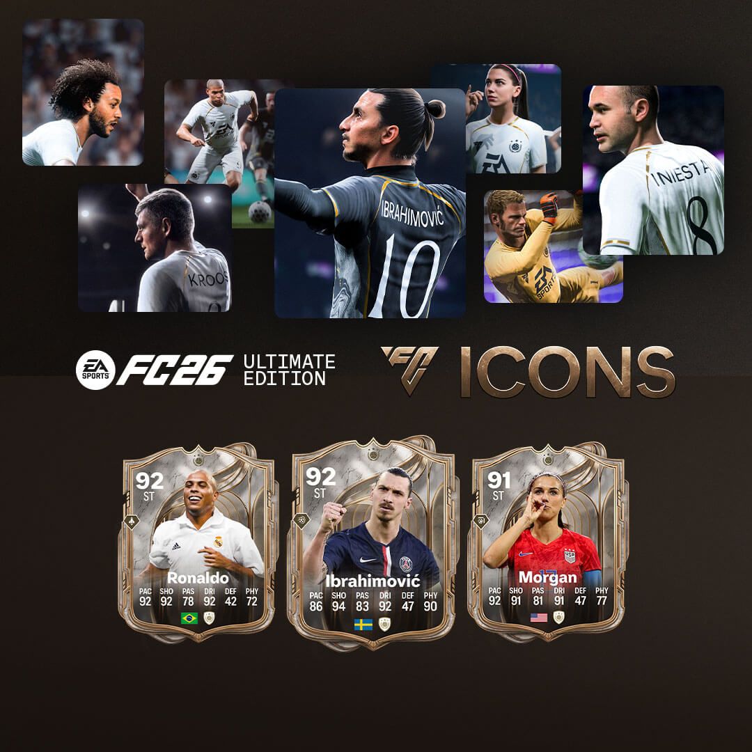 Iconos FC 26 Ultimate Team, FC 26 Ultimate Team Icons, Iconos reserva Ultimate Edition FC 26, FC 26 pre-order Icons, recompensas reserva FC 26 Ultimate Team, FC 26 Ultimate Team pre-order rewards