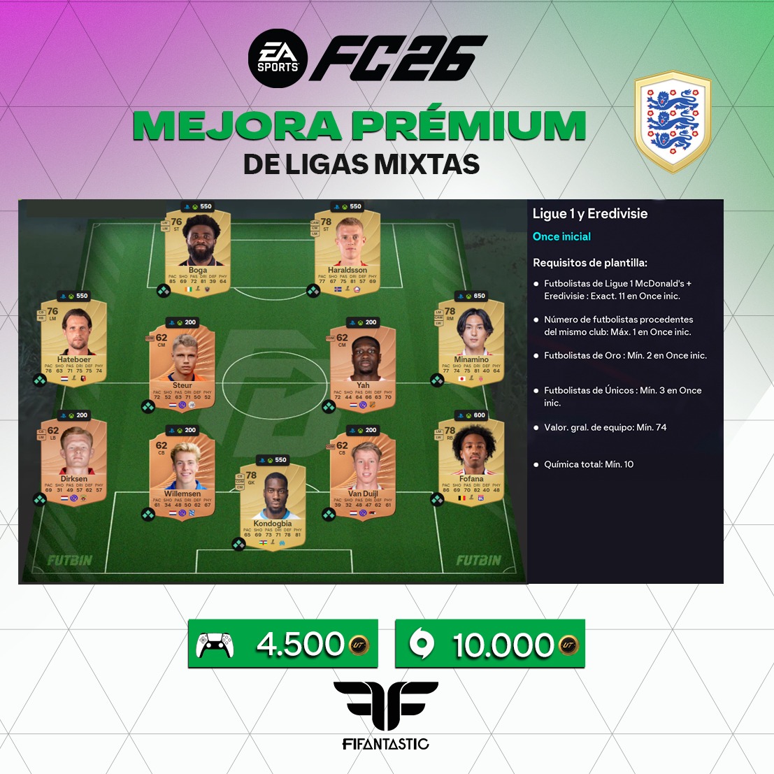 Solución Libertadores y Sudamericana FC26, Mixed Leagues upgrade solution Libertadores Sudamericana FC26 Solución Ligue 1 y Eredivisie FC26, Mixed Leagues upgrade solution Ligue 1 Eredivisie FC26 Solución Bundesliga y Serie A FC26, Mixed Leagues upgrade solution Bundesliga Serie A FC26 Solución Premier League y LALIGA FC26, Mixed Leagues upgrade solution Premier League LaLiga FC26